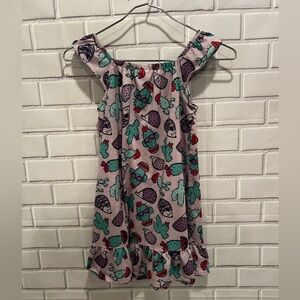 GYMBOREE little girls purple printed dress/size S(5-6)